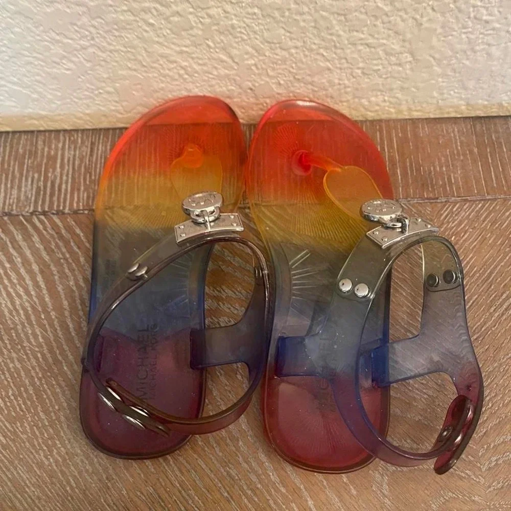 Michael Kors girls rainbow sandals size 11